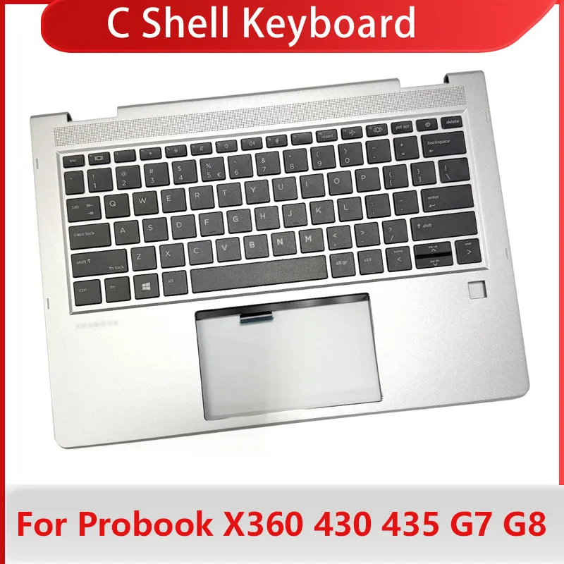for-probook-x360-430-435-g7-g8-laptop-keyboard-c-shell-palm-rest-frame-shell-accessories-parts-keys-keycaps-bracket-buttons-silver-shell
