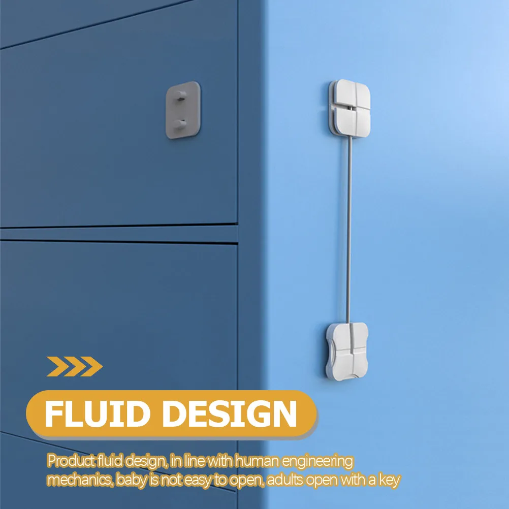 2Pcs Children Safety Locks Multi Use Baby Proof Cabinet Drawer Refrigerator Dishwasher Toilet Window Locks Non Damage Design
