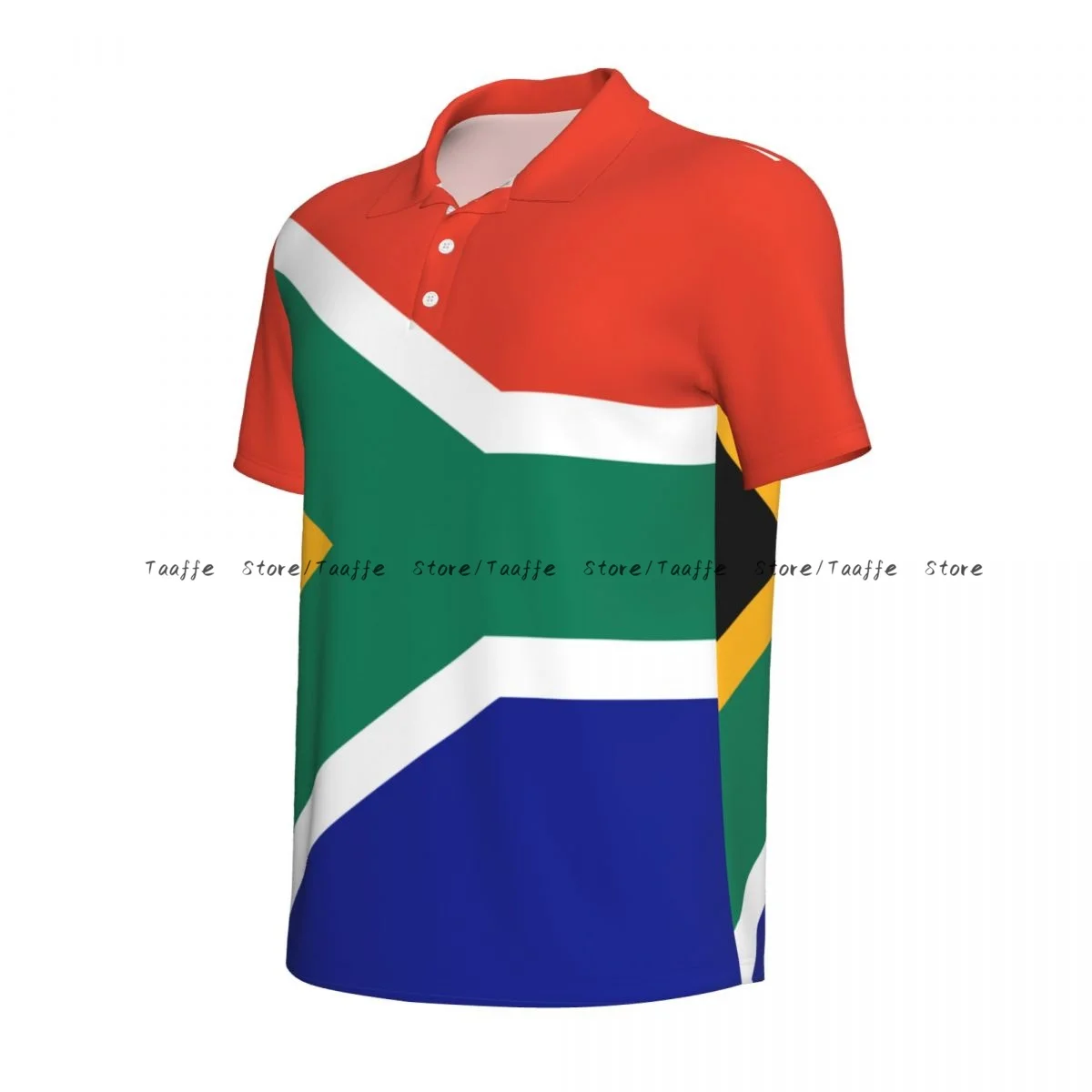 Men's spring summer polo shirt top South Africa Flag business leisure sports short-sleeved T-shirt