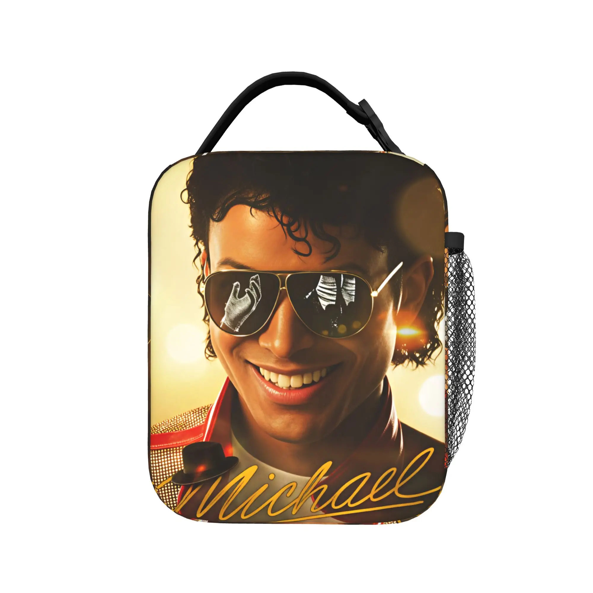 Michael Jackson Lunch Bag For Unisex  Print Lunch Box Retro Outdoor Picnic Cooler Bag Portable Oxford Thermal Tote Handbags