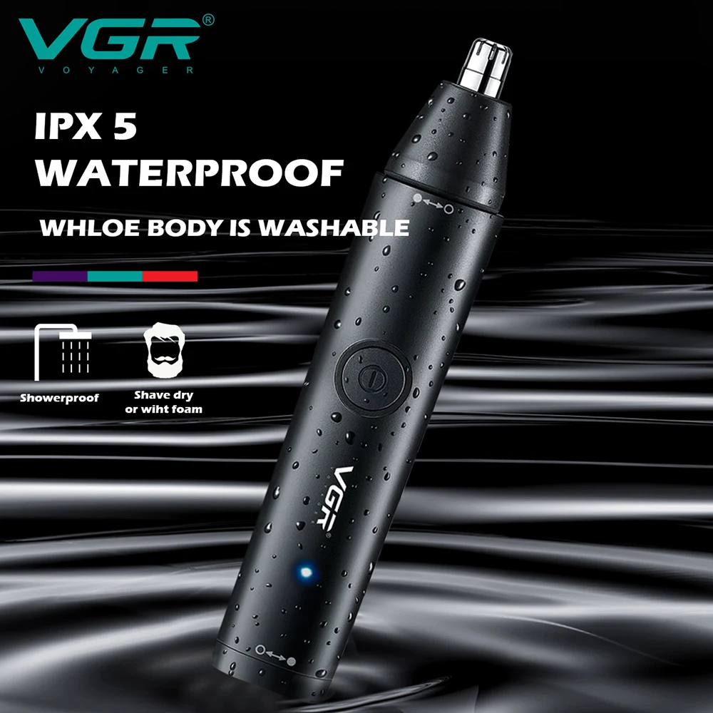 VGR 2 In 1 Nose Hair Trimmer For Men Electric Ear Trimmer Rechargeable Hair Clipper Professional Hair Cut Machine For Men