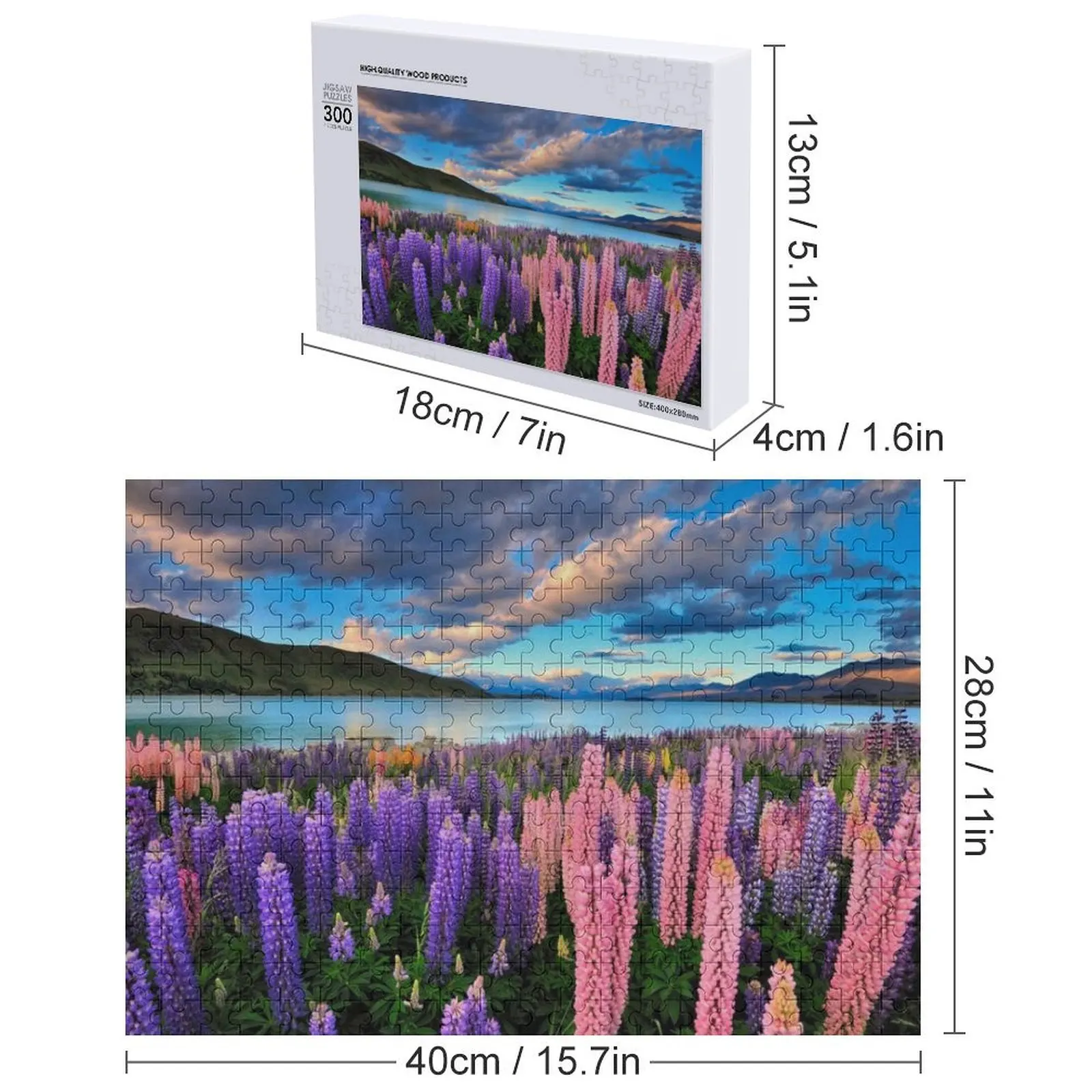 Il puzzle Lake Tekapo della Nuova Zelanda personalizzabile per bambini Puzzle personalizzato con foto in legno