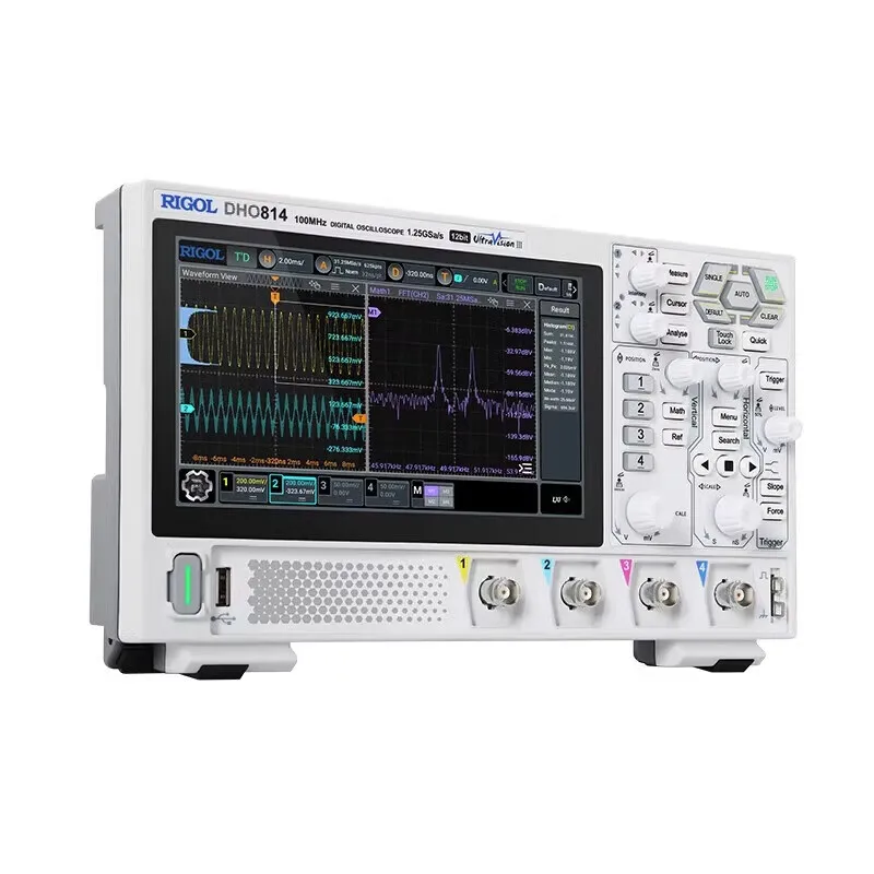 DHO802  2 Channels  Digital Oscilloscope 70MHZ  Display1.25GSa/s Sampling Rate 25Mpts