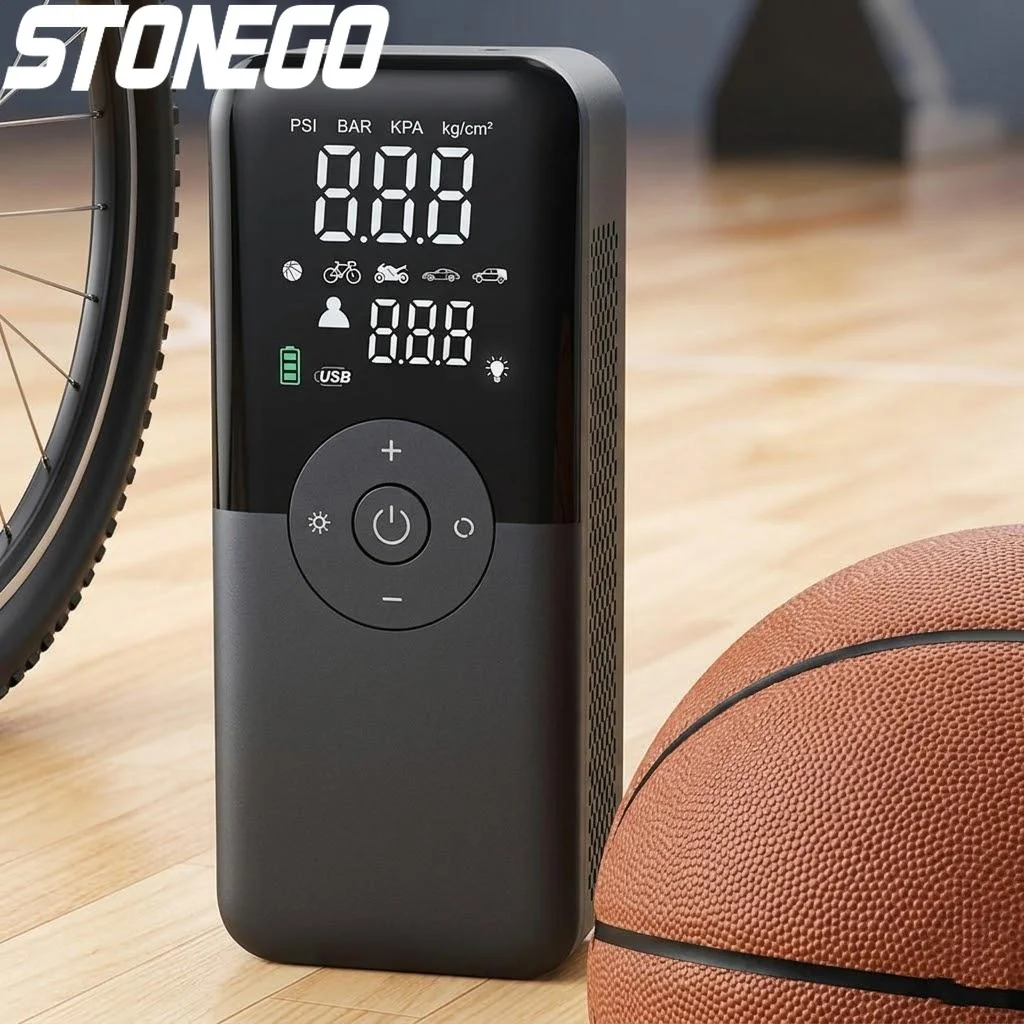 

Перезаряжаемый портативный беспроводной воздушный насос для автомобиля, мотоцикла, велосипеда, мячей, компрессор для накачки шин