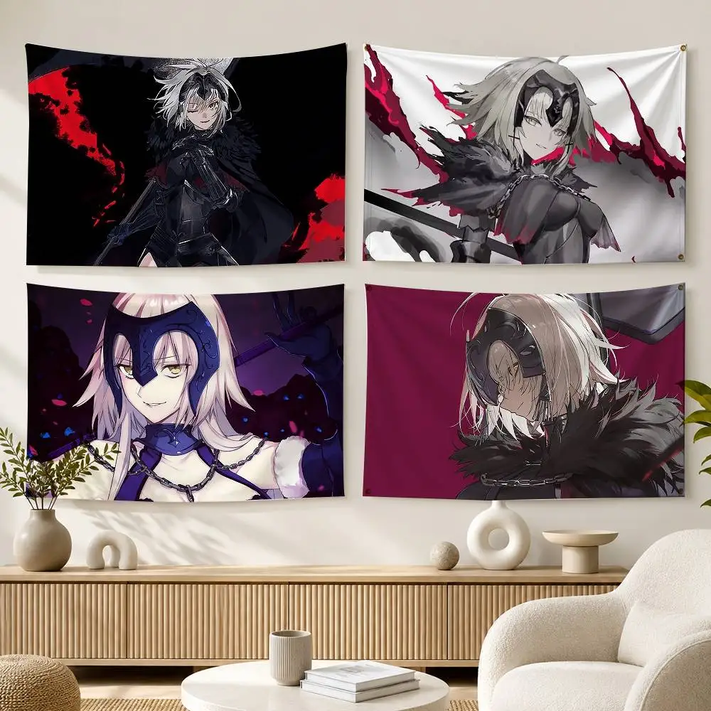 J-Jeanne d Arc Alter Fate  Flags Wall Hanging Background Art Banner for Bedroom Home Outdoor Decor