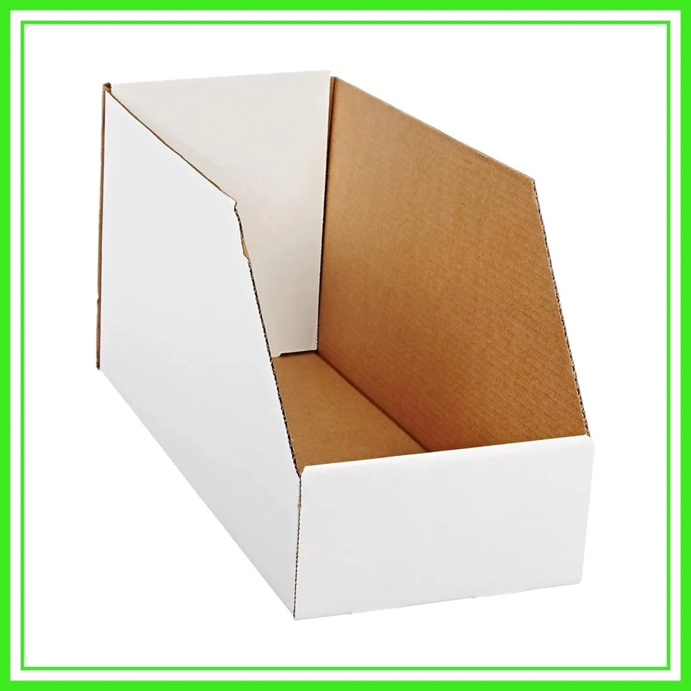 

25-Pack Small Corrugated Cardboard Storage Bins 8x18x10" for Packing, Moving & Storage