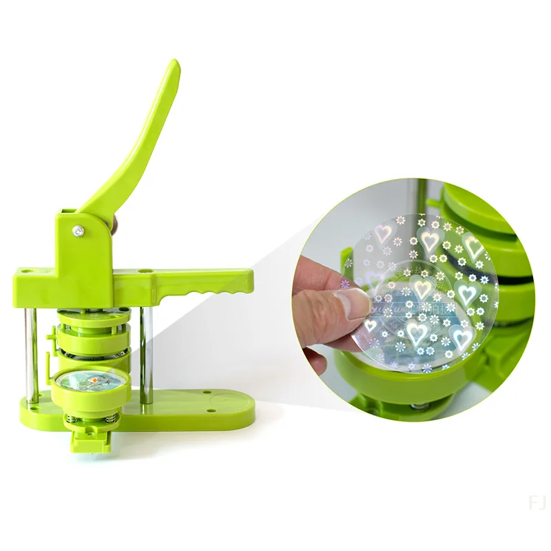 

[YU]58mm Button Maker Machine DIY Badges Set Button Punch Press Maker Machine With 100 Pcs Button Parts+Circle Cutter