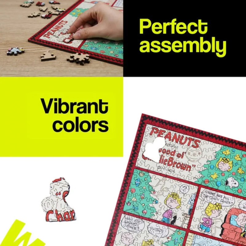Anime Peanuts Snoopy Christmas Comic Wooden Puzzle for Adults Challenging Stress Reducing Toy Home Art Decor Xmas Holiday Gifts