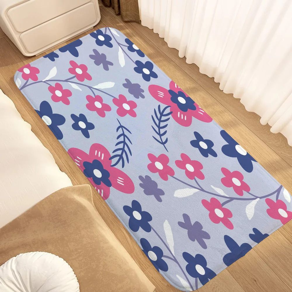 Multicolor Colorful Floral Psychedelic Bath Mats Rug for Bedroom Things to the House Entrance Mat Outdoor Doormat Room Rugs Home