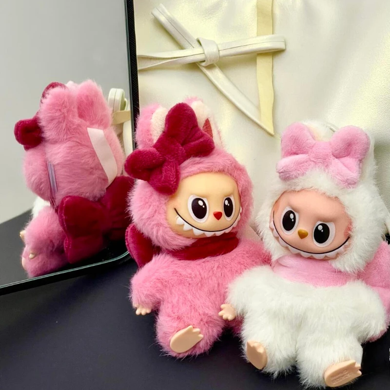 

Для мини-куклы Labubu 4,0 10,5 см, красивый галстук-бабочка на пуговицах с декоративными ремнями, соответствующий набор, аксессуары для кукол, Рождественский подарок