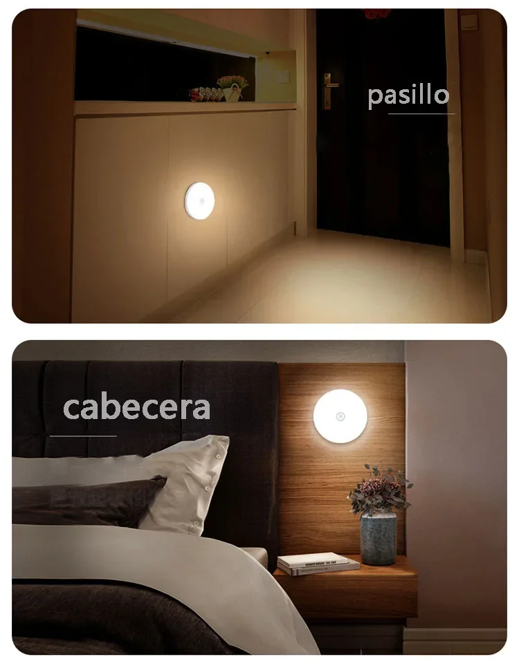 Veilleuses à capteur de mouvement pour décoration de chambre à coucher, lampe de nuit, chargement USB, cuisine, armoire, escalier, cadeau pour enfants