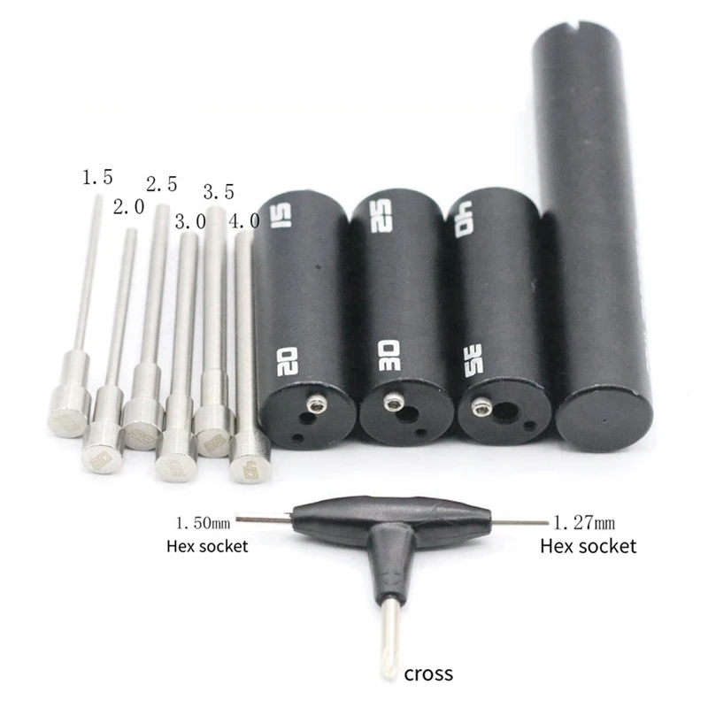 Kit Jig kumparan 1.5Mm-4.0Mm kawat tunggal lilitan kawat Clapton dengan 6 diameter berbeda bangun ulang kumparan terbungkus rapat