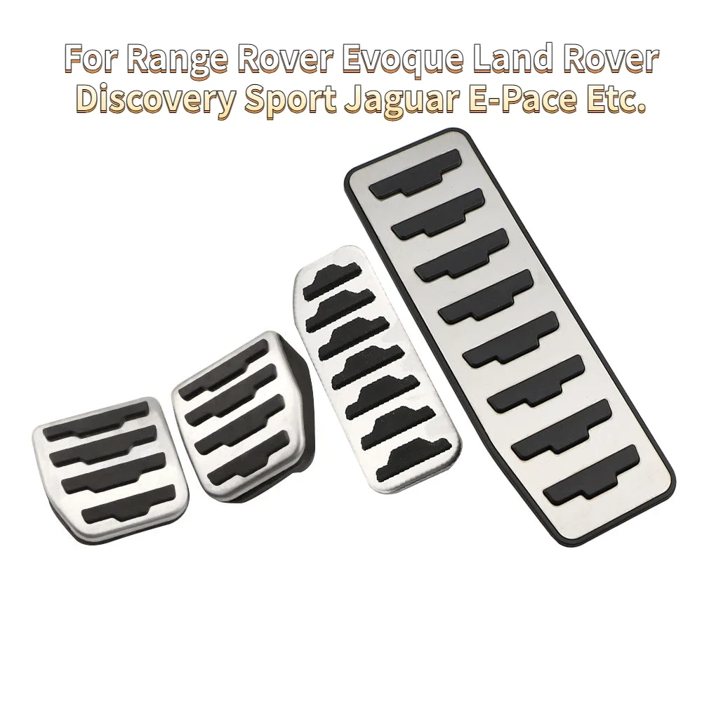 

For Range Rover Evoque Land Rover Discovery Sport Jaguar E-Pace Steel Footrest Gas Brake Pedal Covers Kit