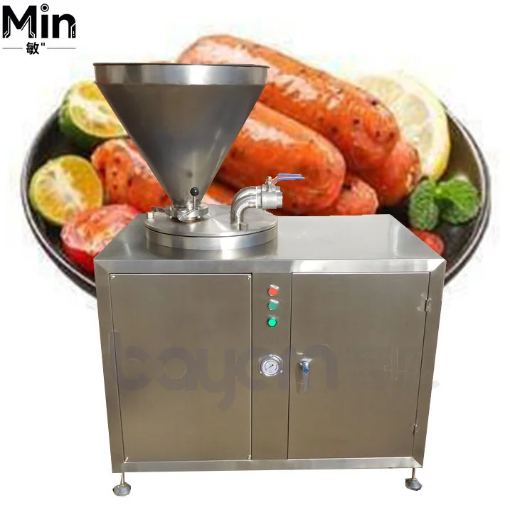 Single Double Tube Vacuum Sausage Stuffer Automatic Enema Filling Maker Machine for Homemade Pork Chicken Hot Dog Sausage