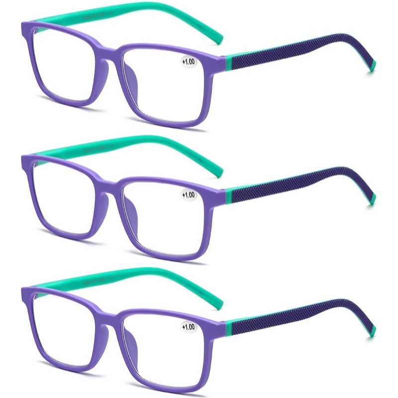 3 قطعة نظارات القراءة الملونة المضادة للضوء الأزرق العصرية النساء العصرية شخصية عصرية إطار نظارات نظارات القراءة المسنين #2