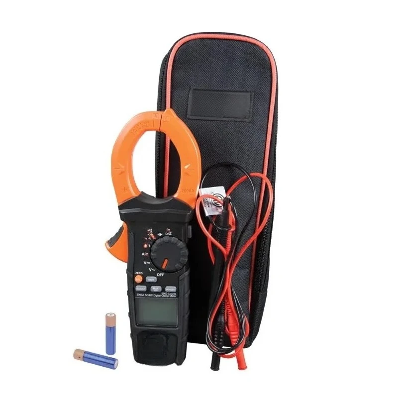 Pinza amperimétrica digital CL900, TRMS de rango automático, voltaje/corriente CA/CC, 2000 A, LoZ, continuidad, frecuencia, NCVT, temperatura,