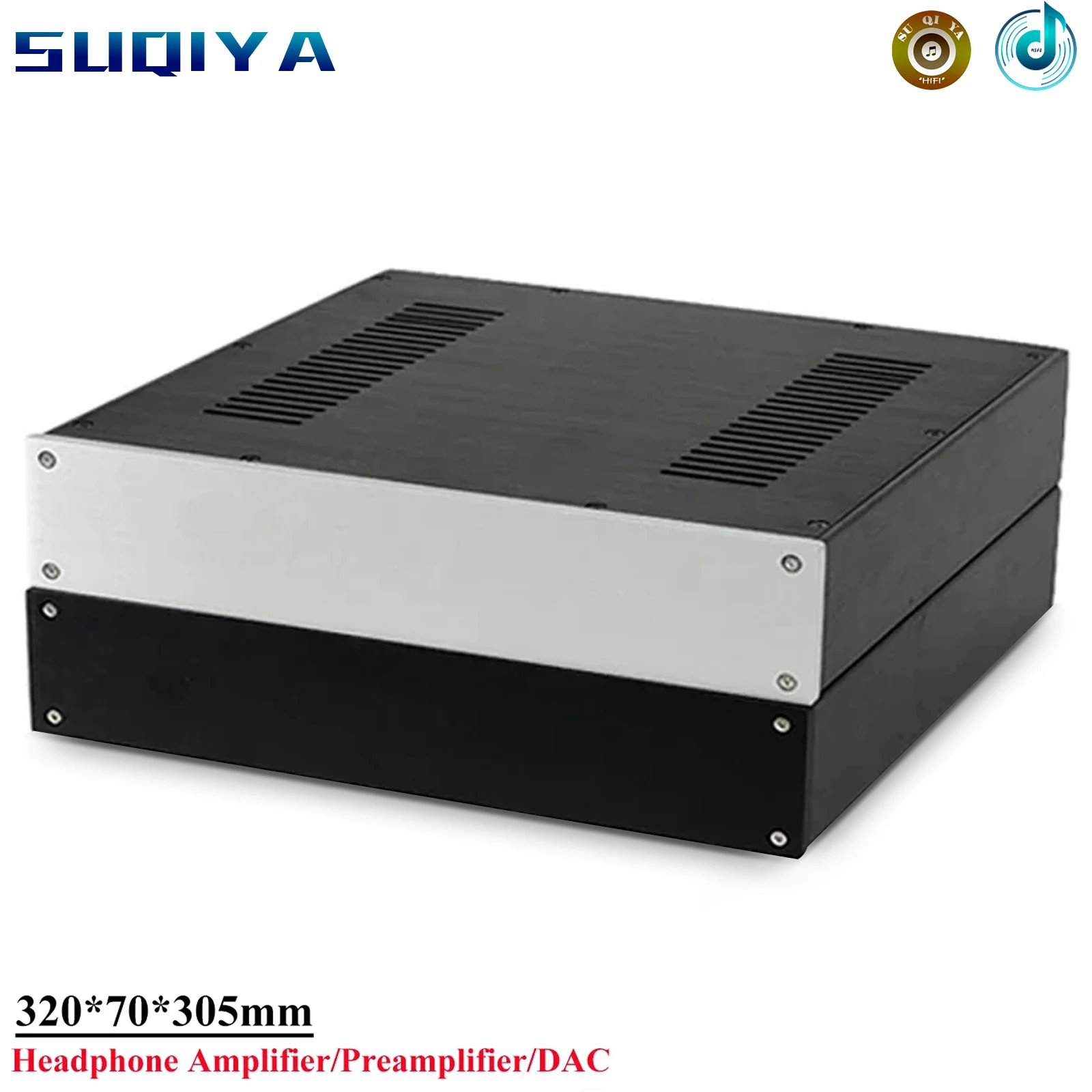 

320*70*305mm All Aluminum Headphone Amplifier Chassis Preamplifier DAC Decoder Enclosure Case Diy Audio Accessories