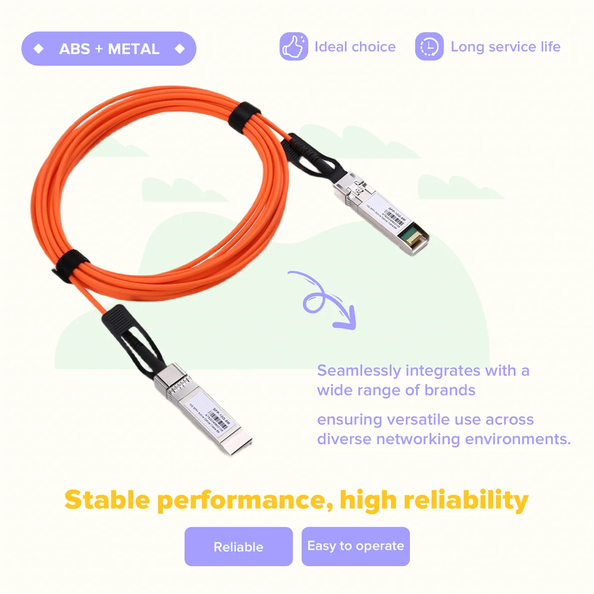 

Кабель 2025+10G SFP+ OM2 LSZH 10 Гбит/с 5 м для кабеля Switch 10G SFP+ OM2