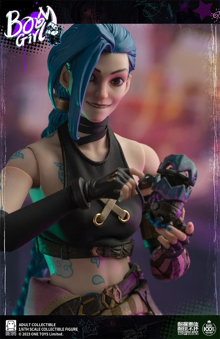 Lol Jinx League of Legends Onetoys Ot021 1/6 Boom Girl Action Figureals Model Periphery Toy Kid Collectibles Garage Kit Pre Sale