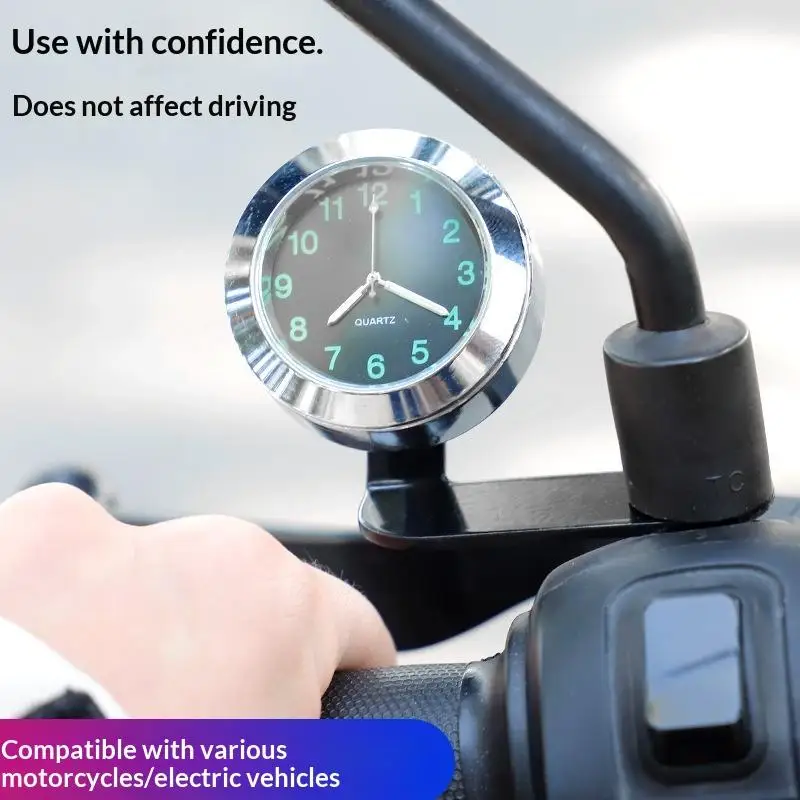 Illuminated Clock For Vehicles Suitable For Motorcycles And Electric Bikes Easy To Install Durable Metal Casing Various Designs view 6