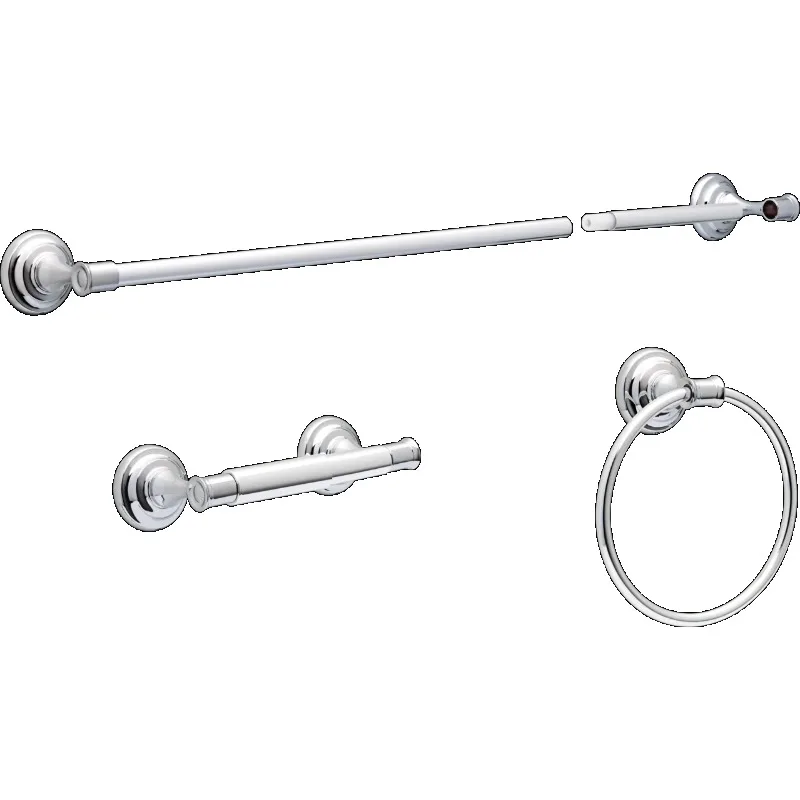 

Homes & Gardens Cameron 3-Piece Bath Accessory Kit, Chrome