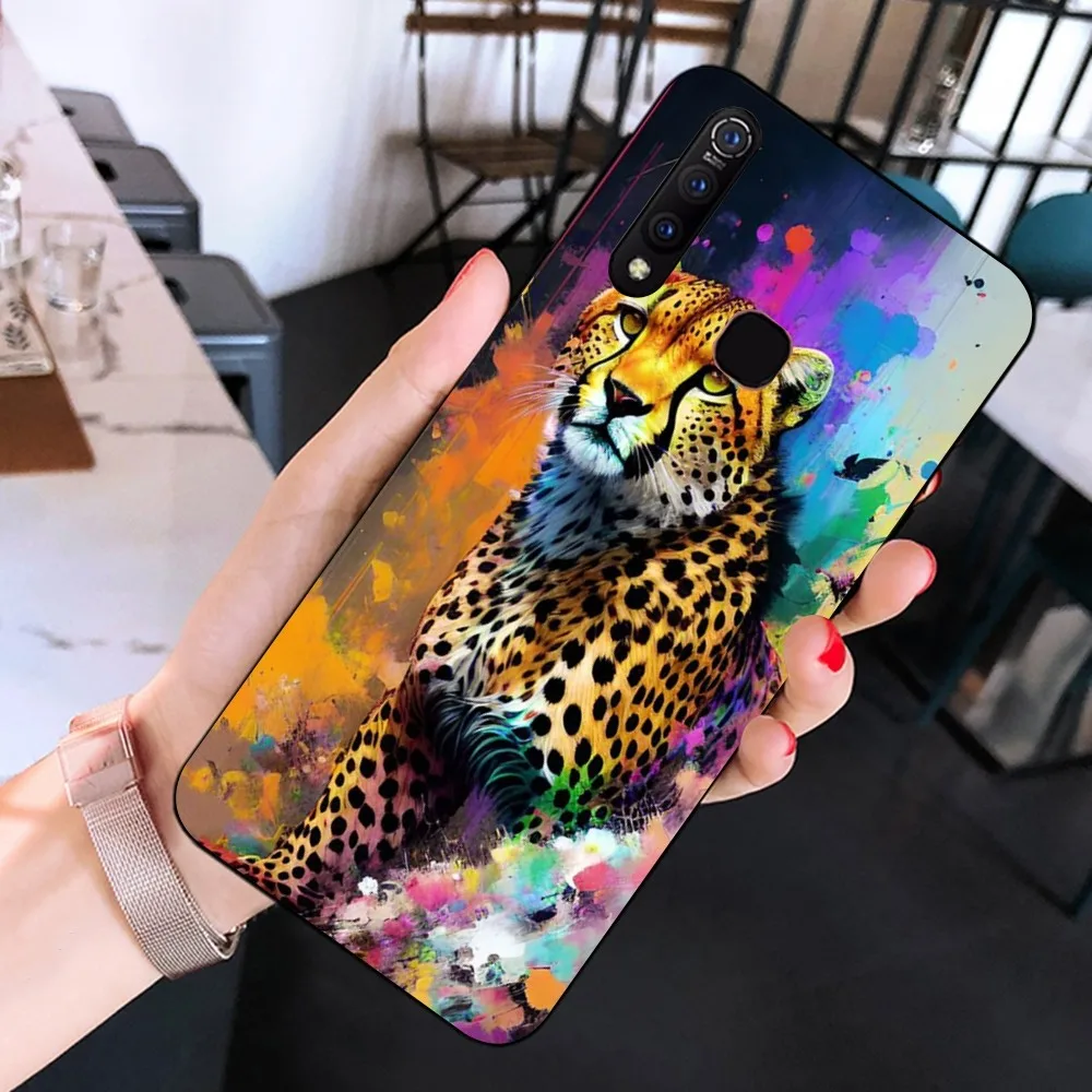 Leopard Painting Phone Case For Redmi 8 9 10 pocoX3 pro for Samsung Note 10 20 for Huawei Mate 20 30 40 50 lite