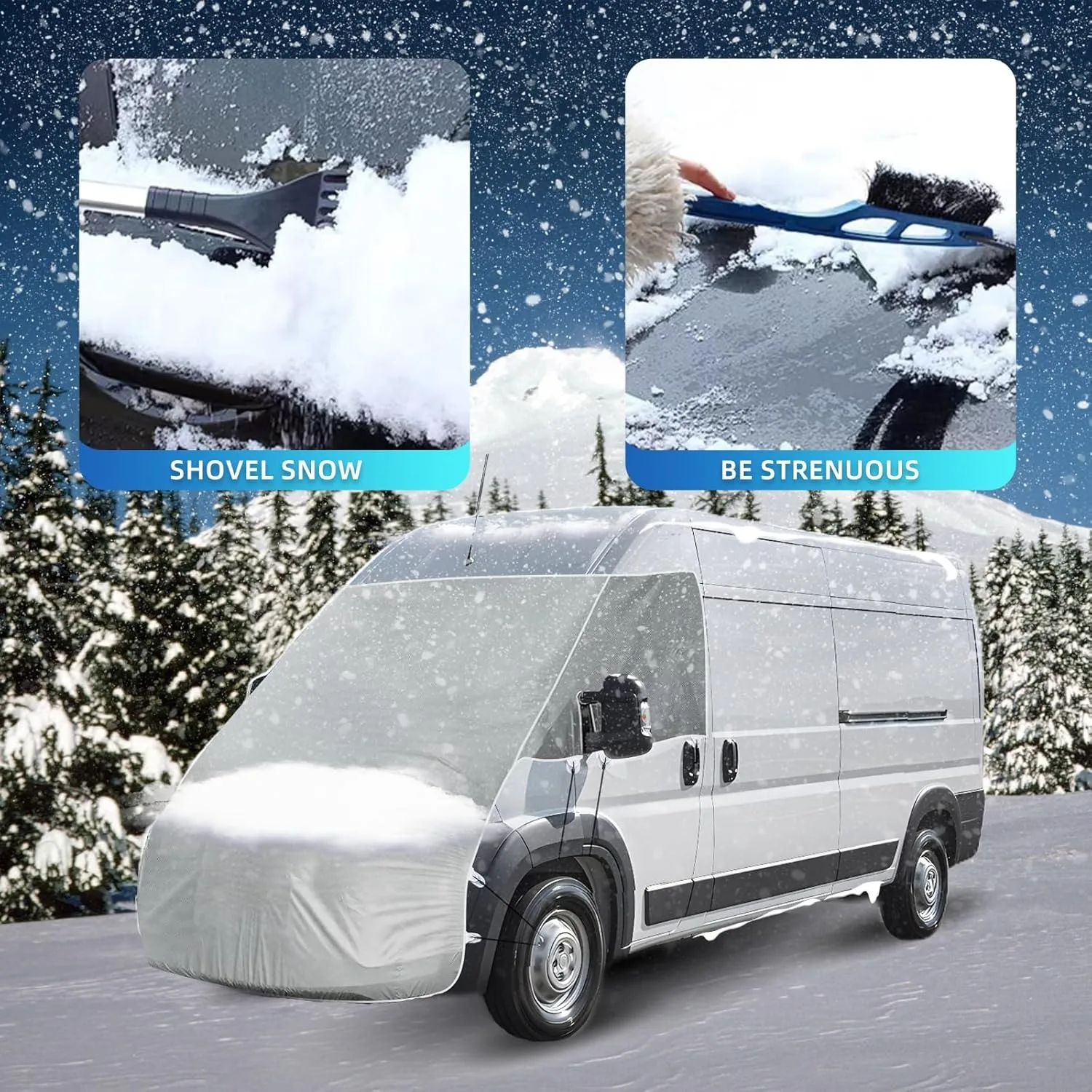 RV Motorhome Bonnet Cover Car Protector Tailgate Sunshade For Fiat Ducato Peugeot Boxer Citroen Relay 2006+ X250 Ram Promaster