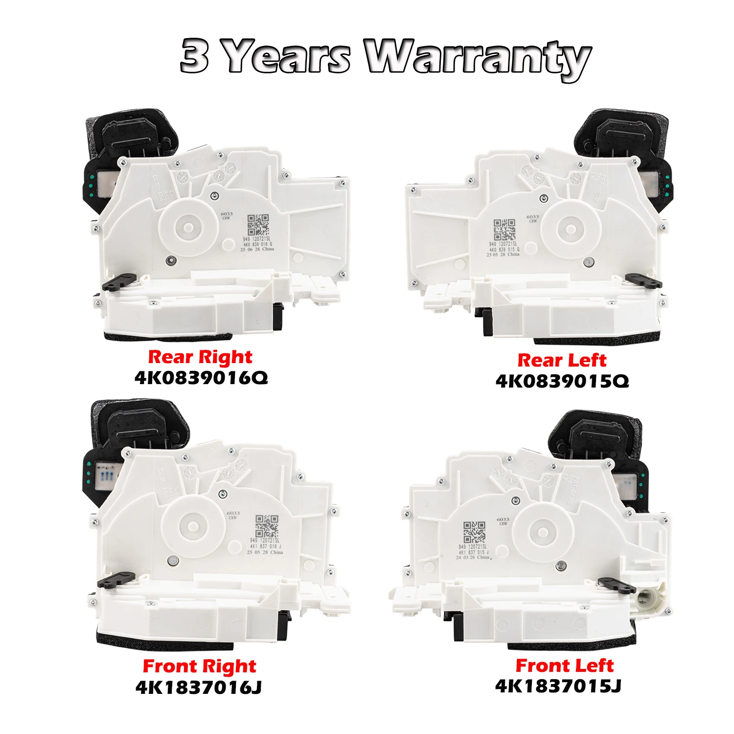 4K1837015J,4K1837016J,4K0839015Q,4K0839016Q Front Rear Left Right Door Lock Actuator For AUDI A6 C8 2018-,A7 2017-,Q8 2018-