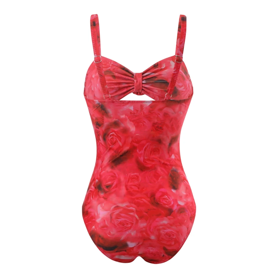 One Piece Hollow Out Swimsuit & Beach Long Skirt Women 2024 New 3D Flower Fashion Swimwear Bodysuit Female Bathing Swim 2 Pieces image 4