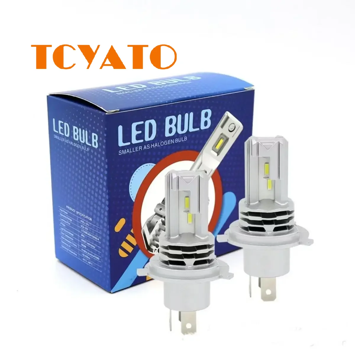 

TCYATO 2 шт. H4 LED лампы для фар 30000LM Canbus Plug&Play, ближний/дальний свет, для мотоциклов, H7 H11 H9 H8 9005 HB3 9006 HB4, 6500K, 12V/24V