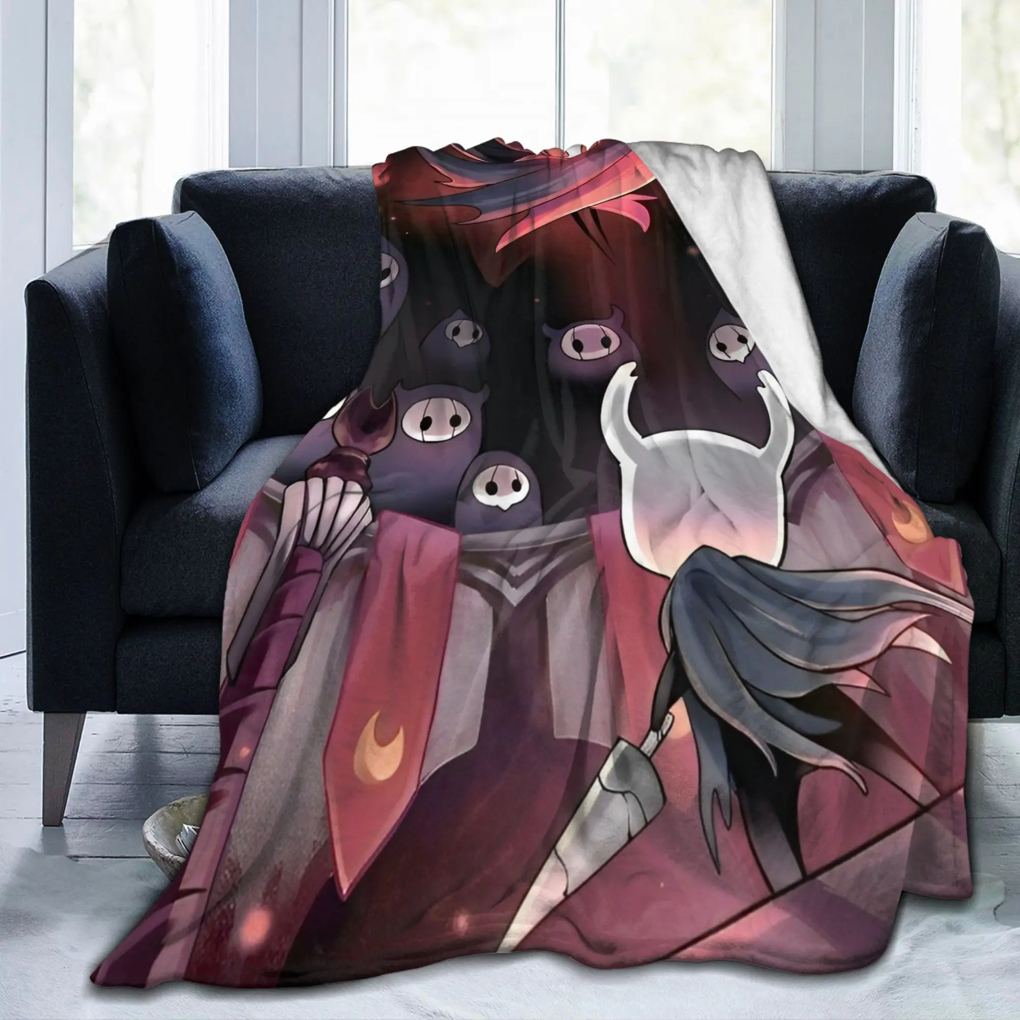 Hollows Knights  Indie Games Blanket Action Adventure Flannel Throw Blankets Summer Air Conditioning Printed Soft Warm Bedsprea,