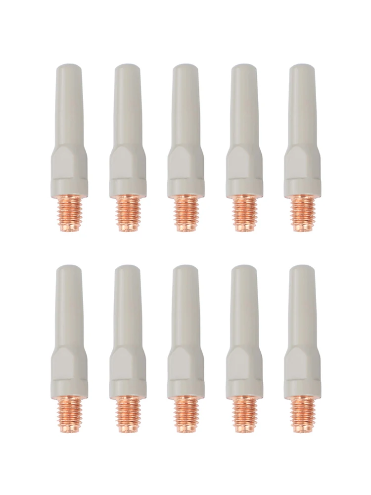 

10pcs Non-Stick Coating Welding Tips 40*1.0mm Gray Copper Welding Torch Accessory For 15AK For MIG Welding Material Parts