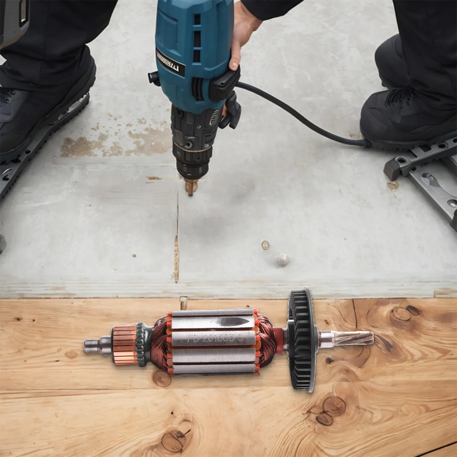 

Parts Rotor For GBH2-26 RE GBH2-26DRE Tools Workshop Equipment 1pcs 6-Teeth Rotor Accessories Anchor Motor High Quality