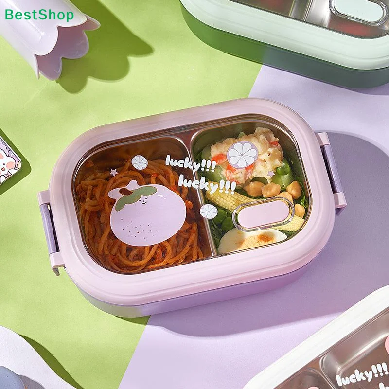 〔G〕Lunch Box 304 Stainless Steel Grade Food Large Capacity Split Box Bento Box Fruit Box Student Adult