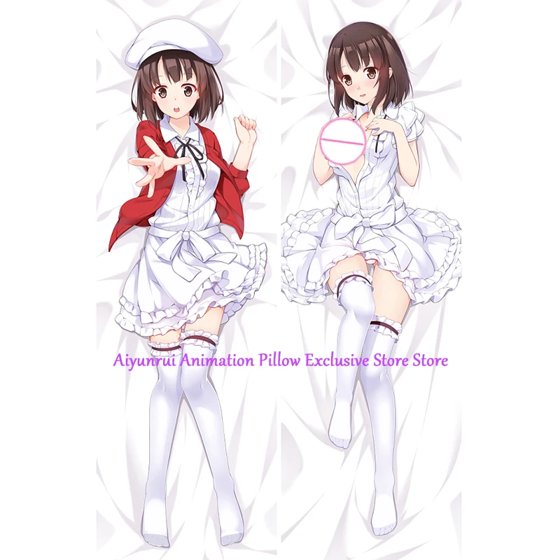 

Anime Pillow Cover Dakimakura Megumi Kato Double-Sided Print Life-Size Body Pillows Cover Adult Case Bedding Gifts