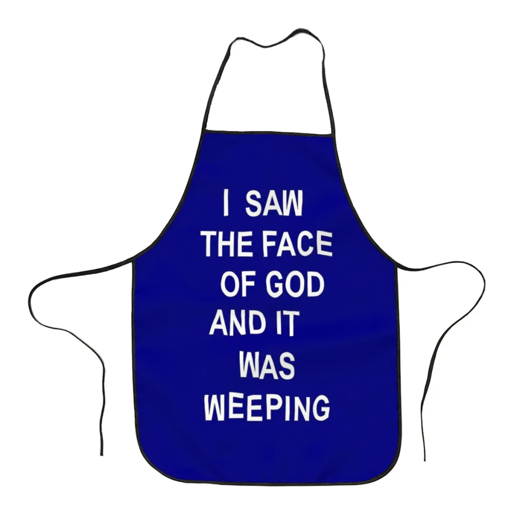 

I saw the face of God and it was weeping Kitchen Aprons for Women Household Cleaning Apron Chefs Cooking Baking Apron for Child