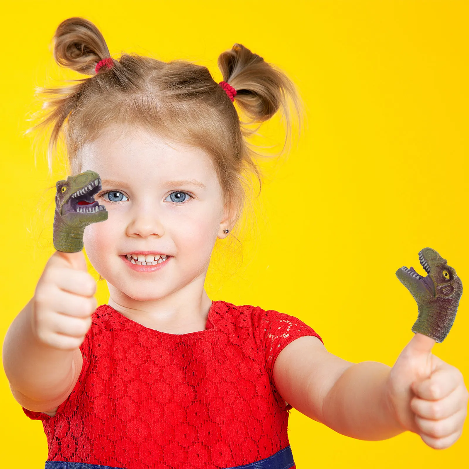 1 ชุดหุ่นมือไดโนเสาร์ ดีไซน์สมจริง ช่วยกระตุ้นการมองเห็น ฝึกการจับ ของเล่นสนุกสำหรับเด็กชายและเด็กหญิง