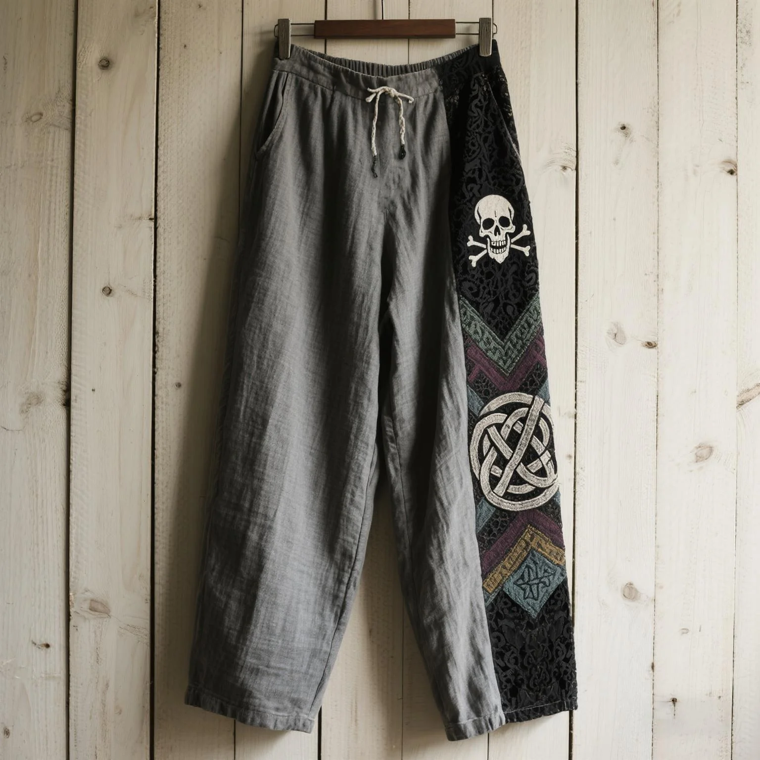 الرجال الرجعية فايكنغ شجرة الحياة والرونية القديمة ثلاثية الأبعاد مطبوعة الخريف سراويل تقليدية الرباط مستقيم الساق السراويل بناطيل الشواطئ S-5XL