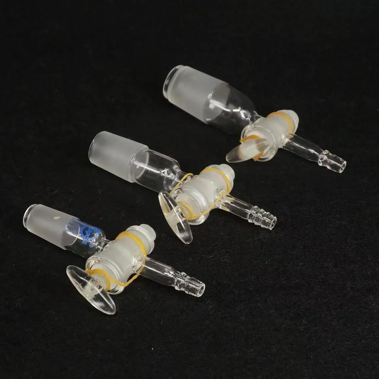 14/23 19/26 24/29 29/32 34/35 40/38 #50 Joint Borosilicate Glass Lab Straight Adapter With Glass/PTFE Stopcock
