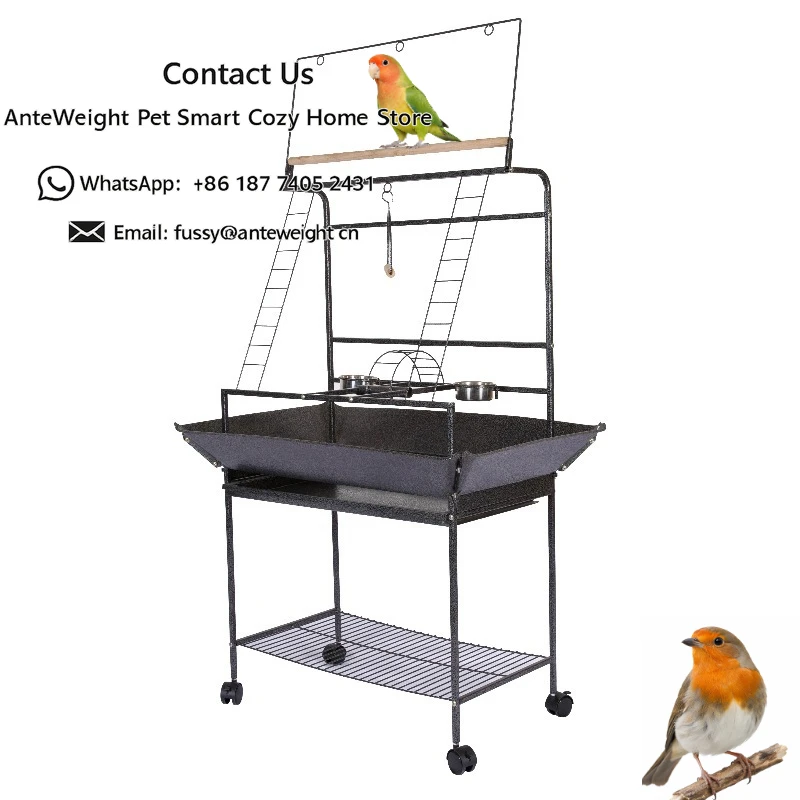 

2026 High Quality Large Breeder Birds Metal Cage Quality Steel Iron Parrot Bird Play Stand Ferret Plystand