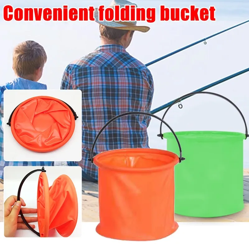 Portable Fishing Bucket Foldable Outdoor Travel Camping Hiking Fishing Water Storage Container Drinking Picnic Barrel New