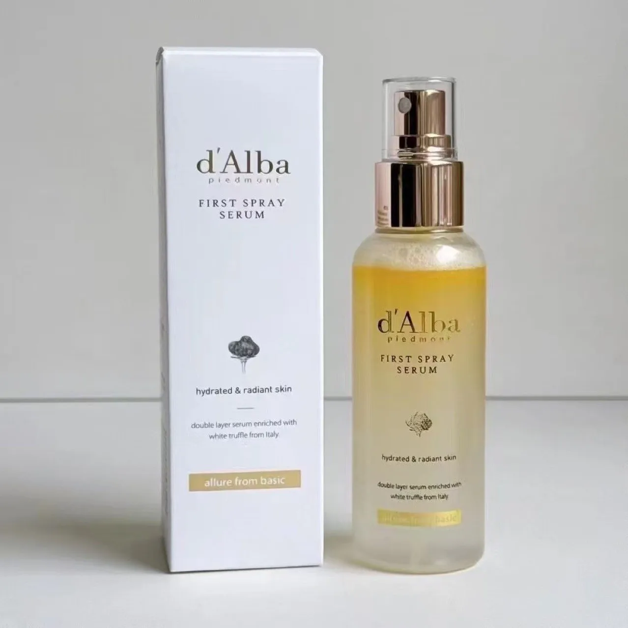 D'Alba White Truffle VEGAN Primer Spray Suero Hidratante Facial ligero Spray multiefecto Productos de cuidado coreanos Cuidado de la piel
