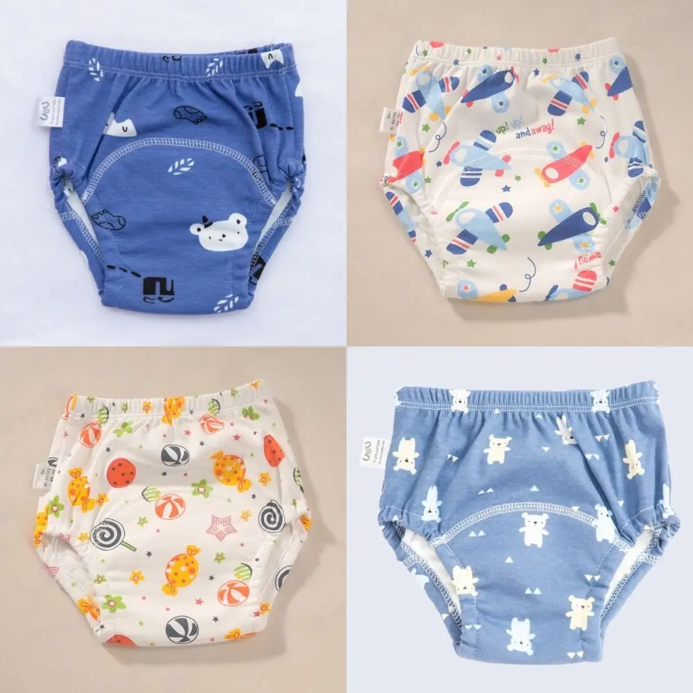 Reusable Cotton Baby Infant Training Pants Washable Kids Potty Training Pants Nappy Boy Girls Panties Diapers