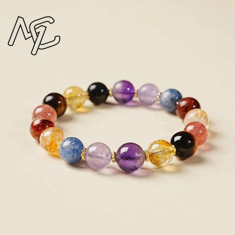 Natural Stone Treasures Attract Wealth Bracelet Bangle Exquisite Design Young Girls Real Gemstone Fashion Jewelry Best Seller