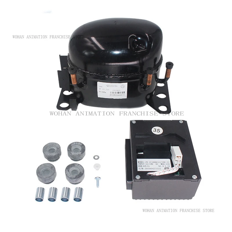

R134Ar600A12/24VDC Series Car Refrigeration Qdzh35G Dc Compressor Car Refrigerator Air Compressor
