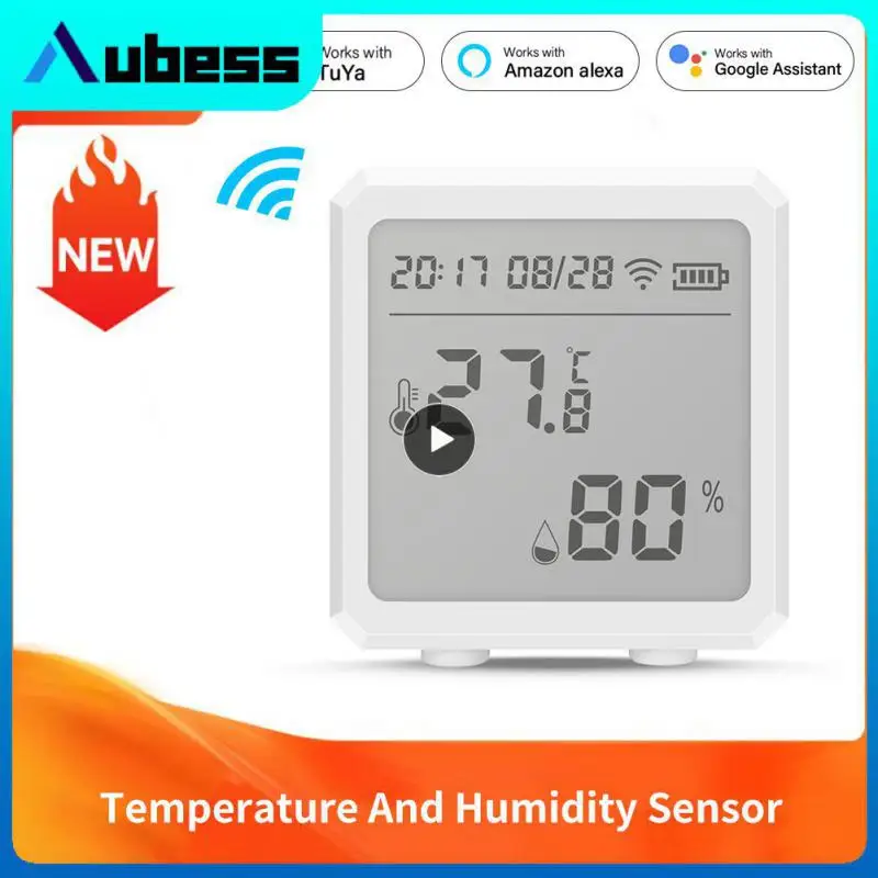 

Tuya Temperature Humidity Sensor Indoor Hygrometer Thermometer Smart Life APP Remote Control Work with Alexa Home