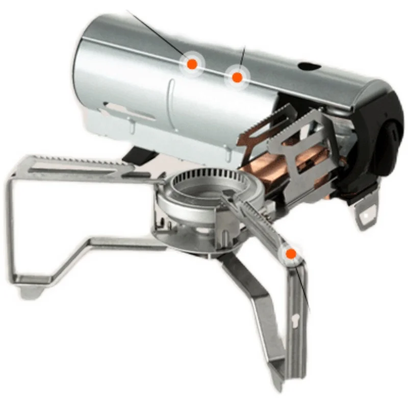 

Outdoor Camping Gas Stove Household Cassette Gas GS-600 Khaki, Black Silver