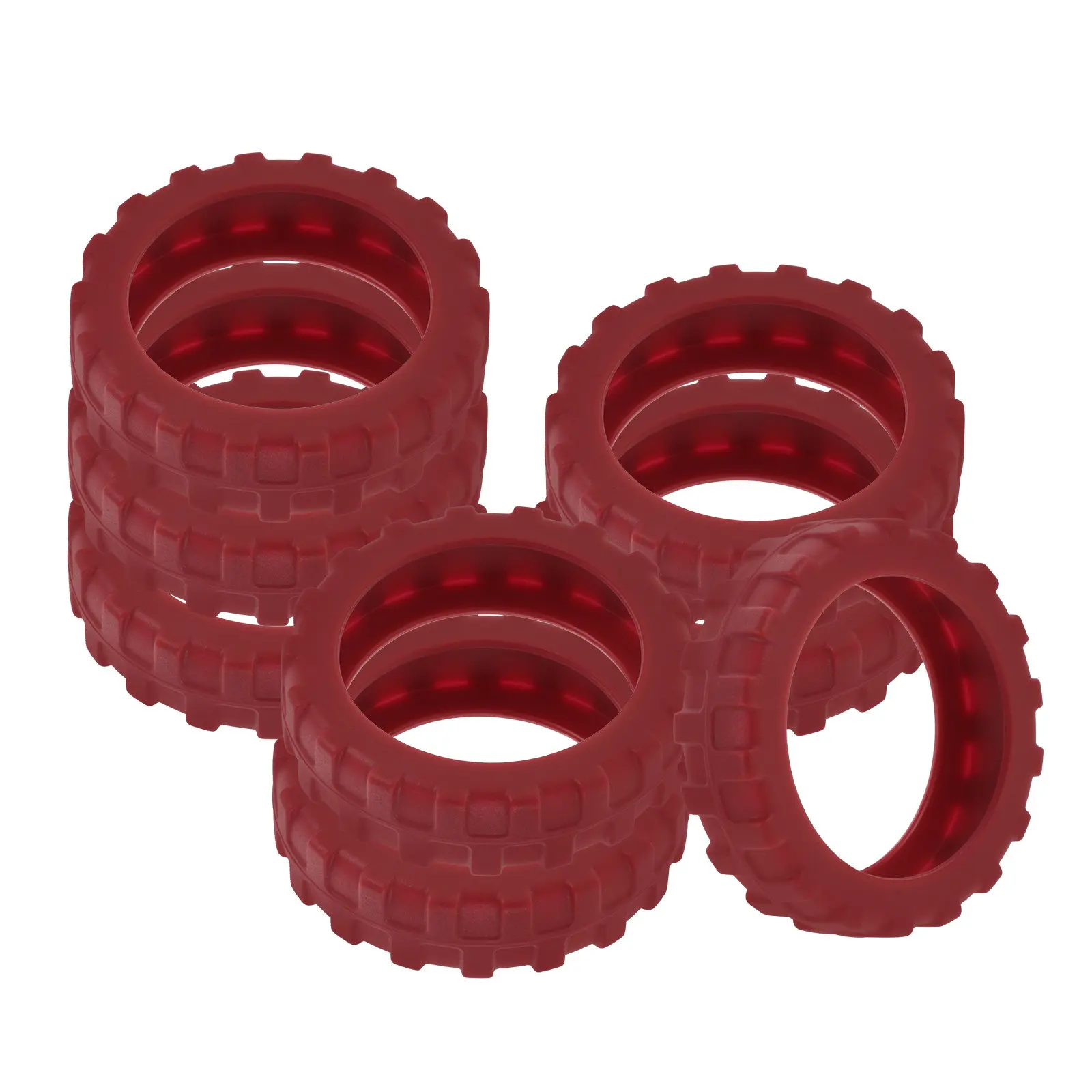 8Pcs Silicone Luggage Wheel Protective Covers Friction Enhanced Grooved Interior Wheel Protector for Suitcase Travel