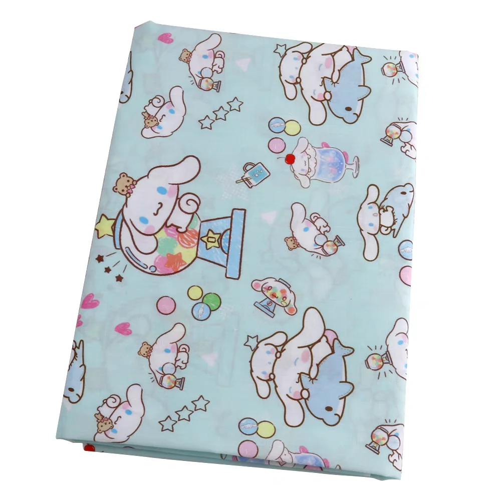 Miniso Cinnamoroll Strawberry Polyester Cotton Fabric For Sew Clothes Dress Decor DIY Patchwork Quilting Material