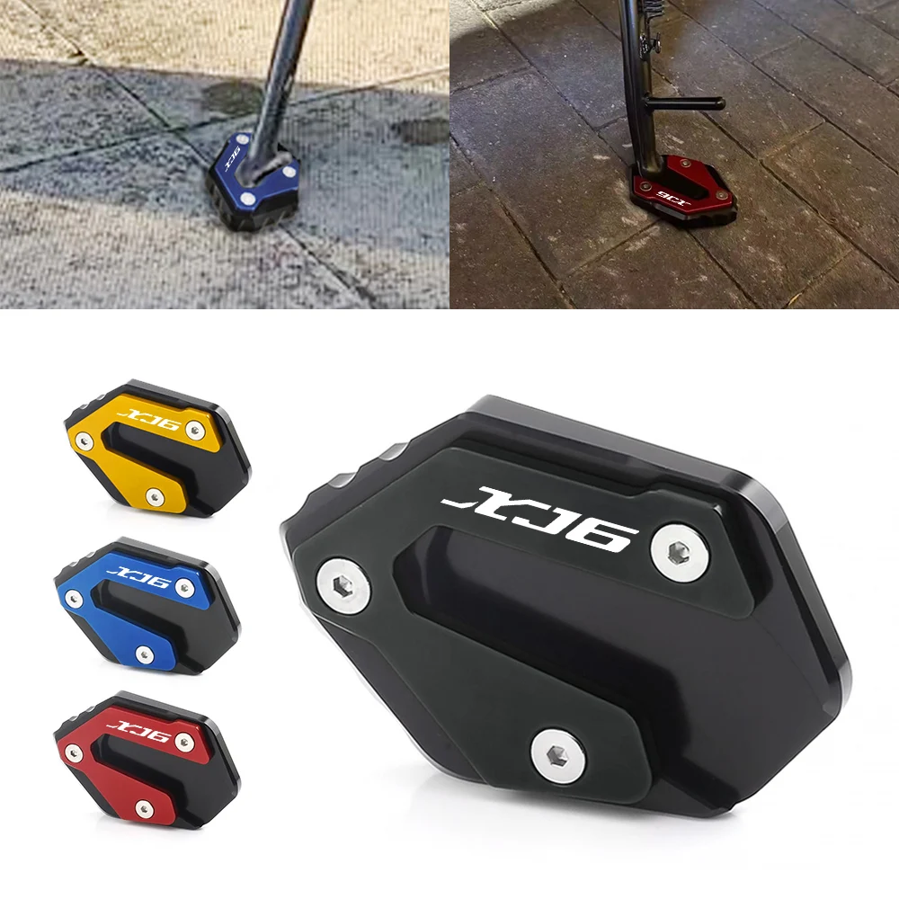 For Yamaha XJ6 XJ6F XJ6N Diversion XJ 6 2009-2015 Custom Moto Kickstand Foot Stand Enlarge Extender Tyre Valve Cap Cover Kit